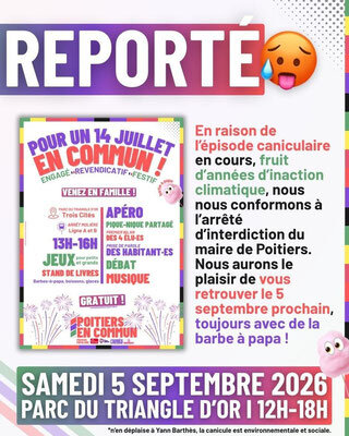 5 SEPTEMBRE RENTREE POITIERS EN COMMUN