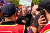 Jean-Luc Mélenchon est intervenu à l’occasion de la manifestation du 1er mai à Paris, le 1er mai 2026.